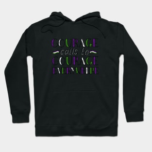 Courage Calls to Courage Everywhere Quote by Suffragette Leader, Millicent Fawcett Hoodie